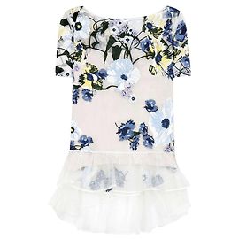 Erdem, noelle embroidered silk-organza top White Multiple colors