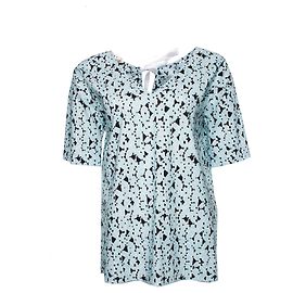Marni, Blouse en popeline de coton dos nu. Bleu