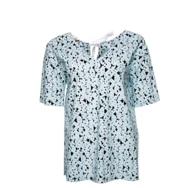 Marni-Marni, Cotton poplin blouse with open back.-Blue