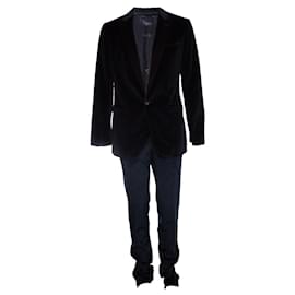 Dolce & Gabbana-DOLCE & GABBANA, Blue velvet suit-Blue