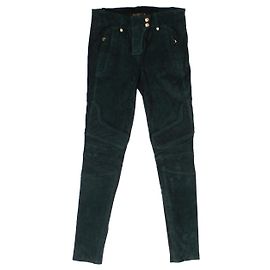 Autre Marque Balmain XH&M, Calça biker camurça verde. Verde