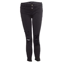 J Brand Marca J, calça jeans cropped cinza rasgada Cinza