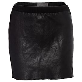 Isabel Marant-Isabel Marant, minifalda de cuero elástico-Negro