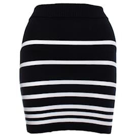 Rag & Bone-RAG & BONE, striped stretch skirt-Black,White