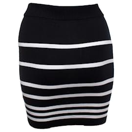 Rag & Bone-RAG & BONE, striped stretch skirt-Black,White