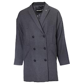 Zadig & Voltaire-ZADIG & VOLTAIRE, Manteau blazer en laine gris-Gris