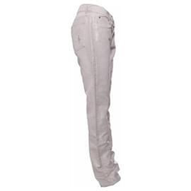 Ralph Lauren-Ralph Lauren, jeans blancos brillantes.-Blanco