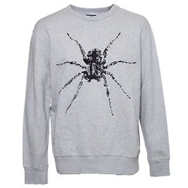 LANVIN, Suéter cinza com gola redonda e aranha Cinza