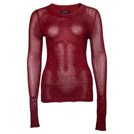 Isabel Marant-Isabel Marant, top elasticizzato in maglia glitterata-Rosso