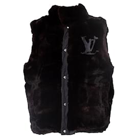 Louis Vuitton-Louis Vuitton, Reversible Damier graphite down vest-Black