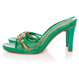 Marc Jacobs-MARC JACOBS, Green leather sandals.-Green