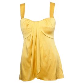 Autre Marque Jasmine Di Milo, Yellow silk top Yellow