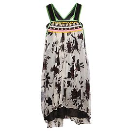 ETRO, Vestido macacão multicolorido com bordado Multicor