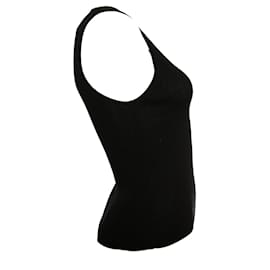 Autre Marque-Anti-Flirt, Black silk jersey top with stretch in size S.-Black
