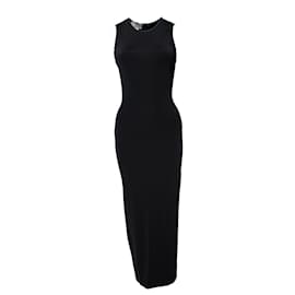 Paco Rabanne-Paco Rabanne (Vintage), Black Long Evening Dress (stretch) in size FR4O/M.-Black