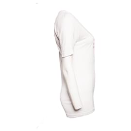 Dsquared2-Dsquared2, Camiseta blanca con sirena bordada.-Blanco