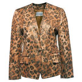 Gianfranco Ferré GIANFRANCO FERRE, blazer léopard avec lurex. Marron