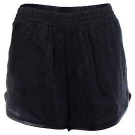Short Maje noir en tencel Noir