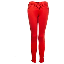 Autre Marque-J Brand for Intermix, Red stretch jeans-Red
