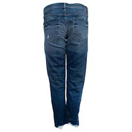 J Brand-Marca J, Jeans azul médio com rasgos-Azul
