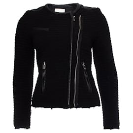 Iro-IRO, wool biker jacket-Black