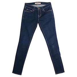 J Brand-marca j, jeans azules con costuras naranjas-Azul