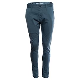 Autre Marque-Denham, Blue gray jeans with coating-Blue,Grey