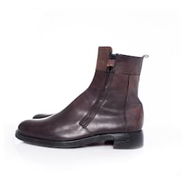 Costume National-Costume National, Brown leather boots-Brown