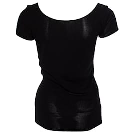 Chanel-Chanel, stretch top with Chanel logo-Black