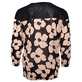 Dries Van Noten-Dries van Noten, Floral top with black collar-Black,Other