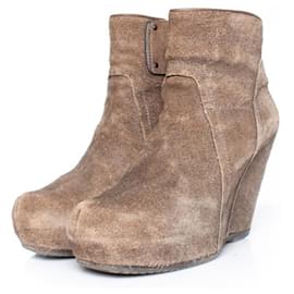 Rick Owens-Rick Owens, wedge ankle boots-Brown