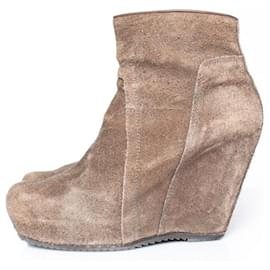 Rick Owens-Rick Owens, wedge ankle boots-Brown