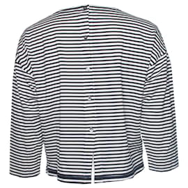 Prada-Prada, Striped top with pocket-White,Blue