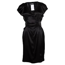 Jitrois-JITRIS, robe en soie noire-Noir
