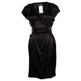 JITROIS, Seidenkleid in Schwarz Schwarz