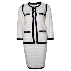 Chanel-Chanel, blue and off white knit Co ord set-Other