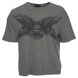 Autre Marque-Juun J., Gray T-shirt with angel.-Grey