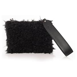 Autre Marque-AGL, pochette nera realizzata in pelle di pecora-Nero