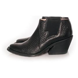 Autre Marque-bald., black leather Chaila Rodeo ankle boots.-Black