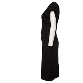 Roland Mouret-Roland Mouret, Black Wool Dress.-Black