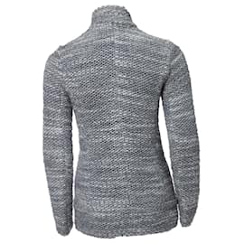 Iro-IRO, knitted wool biker jacket in grey-Grey