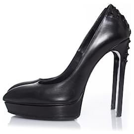 Saint Laurent-SAINT LAURENT, sapato Janis com cadarço-Preto