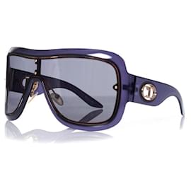 Christian Dior-Christian Dior, Oversized Look shield sunglasses-Purple