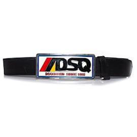 Dsquared2-Dsquared2, Metal plate buckle belt-Black