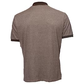 Gucci-gucci, brown polo with web detail-Brown