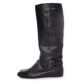 Burberry-BURBERRY, Brown leather horse riding boots-Brown