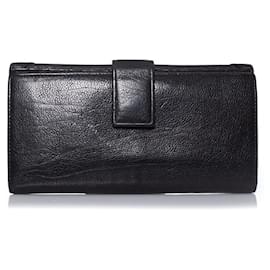 Yves Saint Laurent-YVES SAINT LAURENT, Leather Muse Wallet-Black