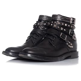 Saint Laurent-SAINT LAURENT, Military ankle boots-Black