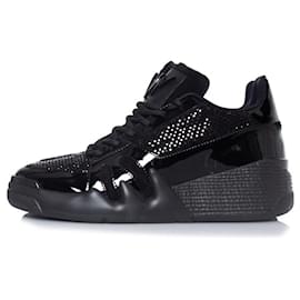 Giuseppe Zanotti-Giuseppe Zanotti, TALON black trainers with rhinestones-Black