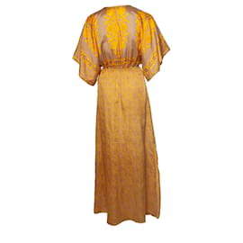 Autre Marque-Sissel Edelbo, maxi dress in ochre-Yellow